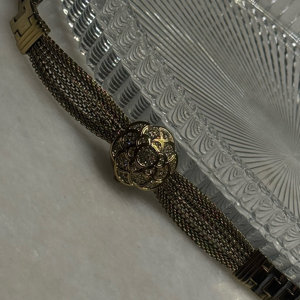 Anne Klein Gold Mesh Bracelet Watch